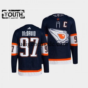Kinder Edmonton Oilers Eishockey Trikot Connor McDavid 97 Adidas 2022-2023 Reverse Retro Marine Authentic